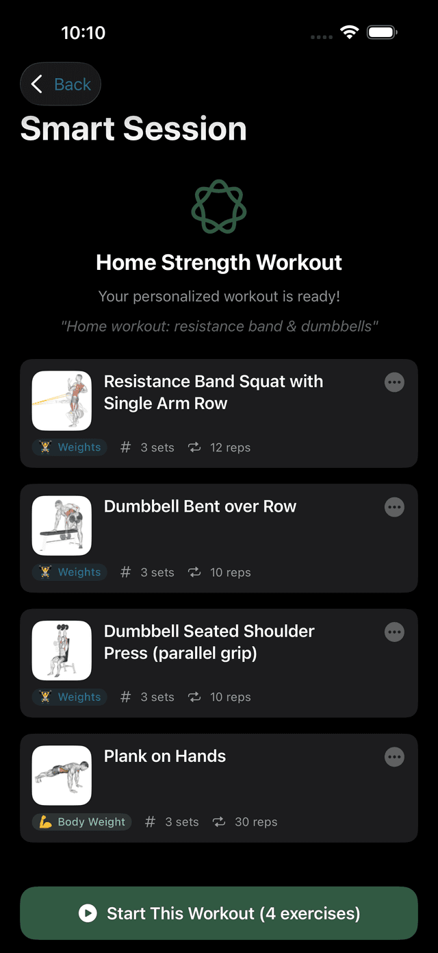 Ellim AI workout generation