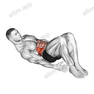 Alternate Heel Touchers exercise targeting Waist and Obliques