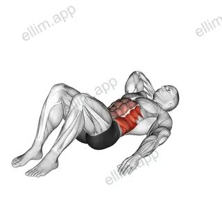 Alternate Oblique Crunch exercise targeting Waist and Obliques