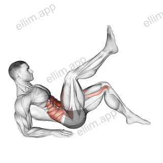 Alternate Toe Tap Leg Lift exercise targeting Hips and Iliopsoas