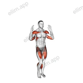 Arm Raise Step in Place exercise targeting Plyometrics