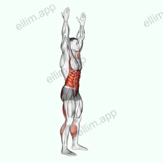 Arms Apart Circular Toe Touch exercise targeting Hips and Waist