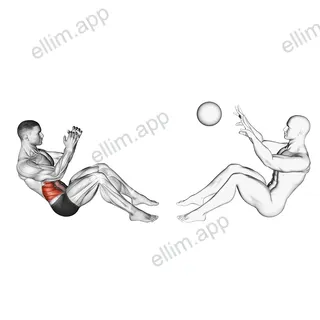 Assisted Motion Russian Twist exercise targeting Waist and Obliques