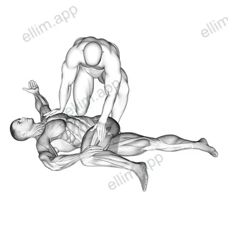 Assisted Oblique Glute Minimus And Medius Stretch exercise targeting Hips