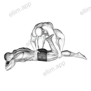 Assisted Prone Rectus Femoris Stretch exercise targeting Waist