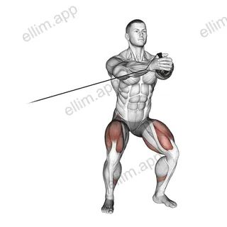 Band Side Step with Horizontal Pallof Hold exercise targeting Hips