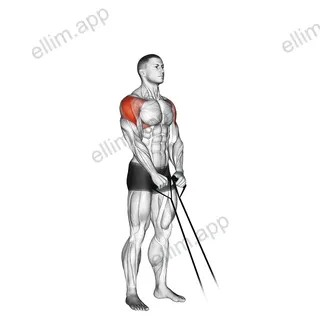 Band Y raise exercise targeting Shoulders