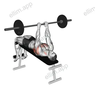 Barbell Decline Bent Arm Pullover exercise targeting Back and Latissimus Dorsi
