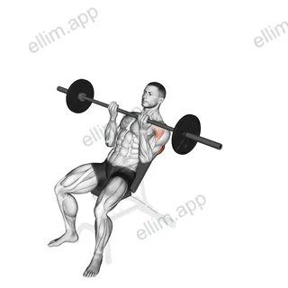 Barbell Incline Reverse grip Press exercise targeting Upper Arms