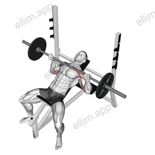 Barbell Reverse Grip Incline Bench Press exercise targeting Chest and Pectoralis Major Clavicular Head