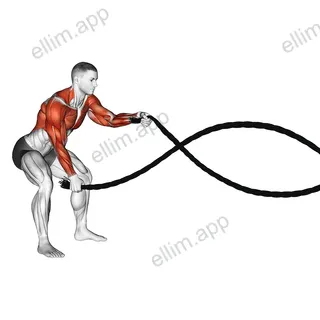 Battling Ropes exercise targeting Shoulders and Deltoid Posterior