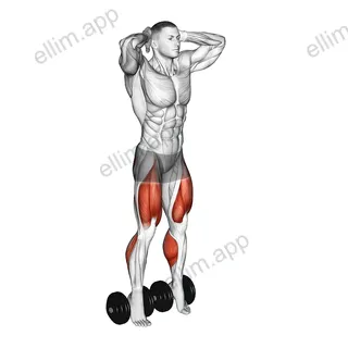 Bodyweight Elevanted Heel Squat exercise targeting Calves and Hips