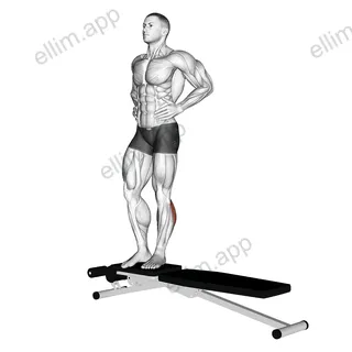 Box Jump Down with 1 Leg Stabilization exercise targeting Calves