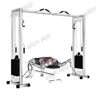 Cable Lying Fly exercise targeting Chest and Pectoralis Major Clavicular Head