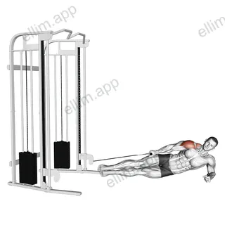 Cable Side Lying Lateral Raise exercise targeting Shoulders