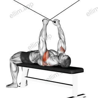 Cable Supine Reverse Fly exercise targeting Shoulders and Deltoid Posterior