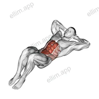 Crunch Floor m exercise targeting Waist