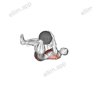 Dead Bug with Medicine Ball exercise targeting Waist