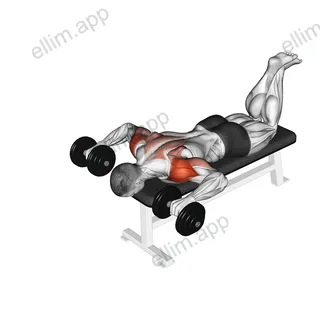 Dumbbell Face Down Lying Shoulder Press exercise targeting Shoulders