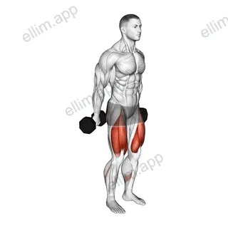 Dumbbell Hack Squat exercise targeting Hips