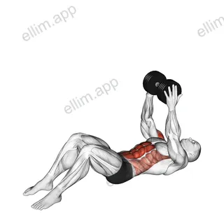 Dumbbell Overhead Sit up exercise targeting Waist