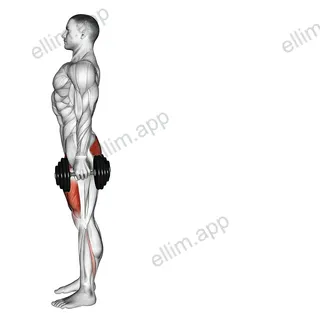 Dumbbell Rear Lunge exercise targeting Thighs and Gluteus Maximus