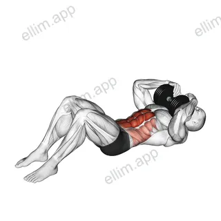 Dumbbell Sit up exercise targeting Waist