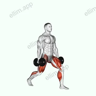 Dumbbell Split Jump exercise targeting Plyometrics