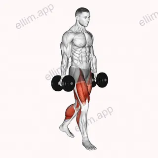 Farmers walk exercise targeting Thighs and Adductor Magnus