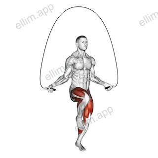 High Knee Jump Rope exercise targeting Cardio