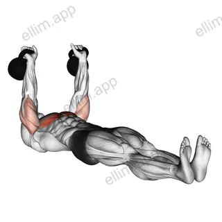 Kettlebell Alternating Press on Floor exercise targeting Chest and Pectoralis Major Clavicular Head