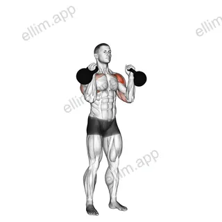 Kettlebell Alternating Press exercise targeting Shoulders and Deltoid Anterior