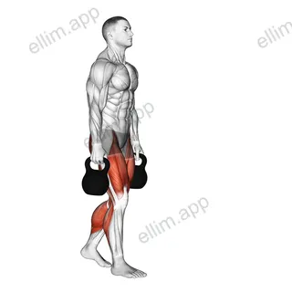 Kettlebell Farmers Carry exercise targeting Gluteus Maximus and Quadriceps