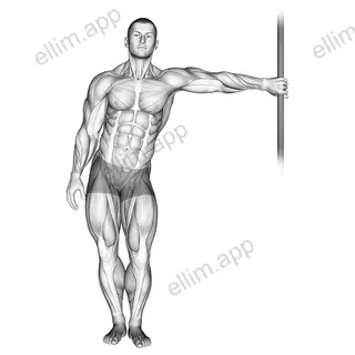 Leaning Abductor Stretch exercise targeting Hips