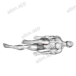 Lying Bent Knee Figure 8 exercise targeting Hips and Adductor Brevis