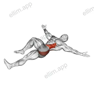 Lying T Spine Mobility Stretching exercise targeting Hips