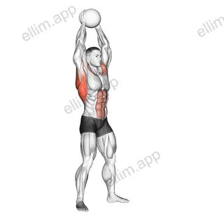 Medicine Ball Overhead Slam exercise targeting Back and Infraspinatus