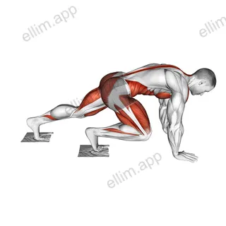 Mountain Climber Slide with Towel exercise targeting Plyometrics