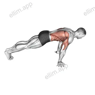 Pseudo Planche Push-up exercise targeting Chest and Pectoralis Major Clavicular Head