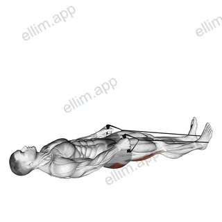 Reclining Big Toe Pose with Rope exercise targeting Thighs