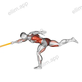 Resistance Band Single Stiff Leg Deadlift with Single Arm Row exercise targeting Back