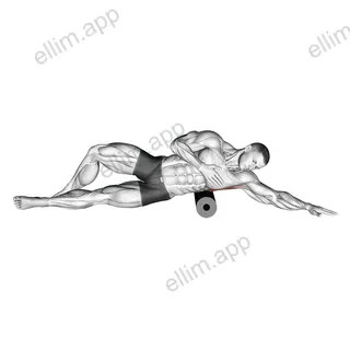 Roll Lat Foam Rolling exercise targeting Back and Latissimus Dorsi