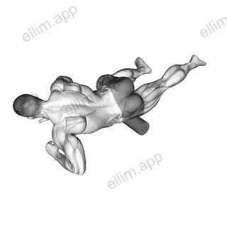 Roll Tensor Fasciae Latae exercise targeting Hips and Tensor Fasciae Latae