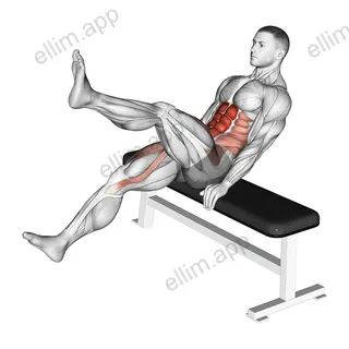 Seated Flutter Kick exercise targeting Waist and Iliopsoas
