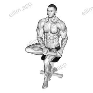 Seated Toe Extensor And Foot inverter stretch exercise targeting Calves