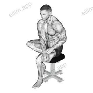 Seated Toe Flexor And Foot Inverter Stretch exercise targeting Calves