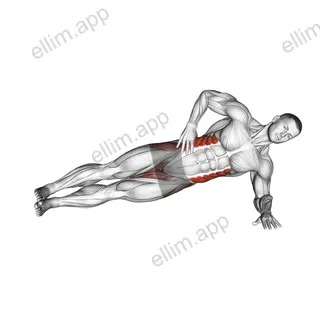 Side Plank Leg Lift exercise targeting Waist