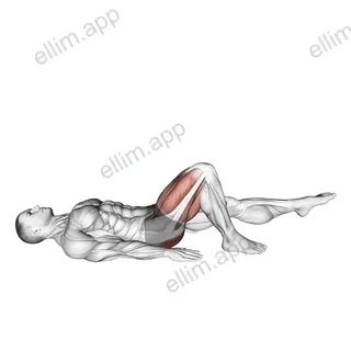 Single Leg Bridge with Outstretched Leg (left) exercise targeting Hips