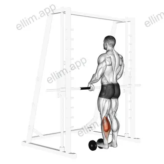 Single Leg Calf Raise (on a dumbbell) exercise targeting Calves and Gastrocnemius