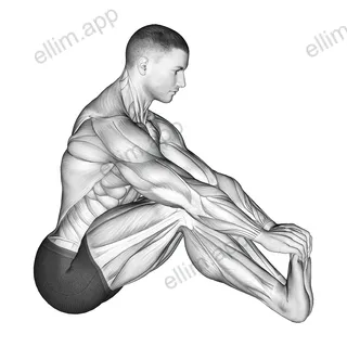 Sitting Toe Pull Achilles Stretch exercise targeting Calves